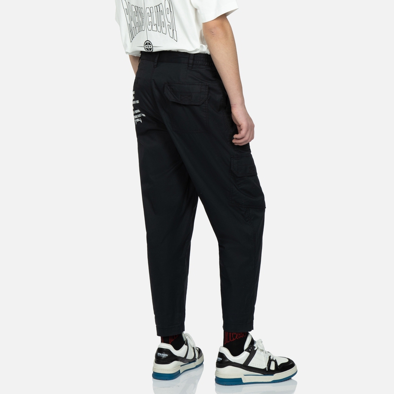 Purchase Pantalones Casuales Negros EVISU con Logo Bordado Gaviota y Corte Recto. 2ESHTM3PT191RXCT