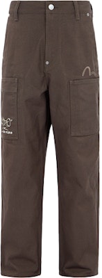 EVISU 海鷗刺繡寬褲 男款深棕色休閒長褲 2EAGNM2PT212WLCT Order EVISU 海鷗刺繡寬褲 男款深棕色休閒長褲 2EAGNM2PT212WLCT