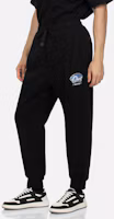 Shop EVISU 海鷗刺繡休閒運動長褲 黑色 2EAHTM3SP70753DCT