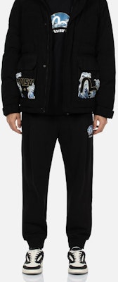 EVISU カモメ刺繍 カジュアルジョガースウェットパンツ ブラック 2EAHTM3SP70753DCT Details for EVISU カモメ刺繍 カジュアルジョガースウェットパンツ ブラック 2EAHTM3SP70753DCT