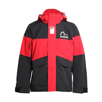 EVISU Seagull Logo Black Hoodie Jacket 1EAGNM9JK743XX