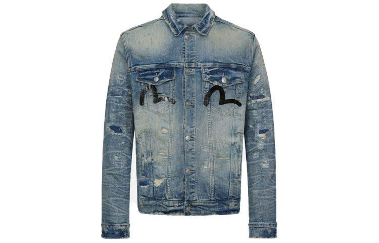EVISU Seagull Logo  Denim Jacket in Blue Jeans 2ESOSM1DJ751XX 圖 2
