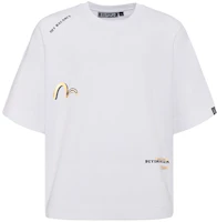 EVISU Seagull Logo Chinese Print Oversized Tee White Unisex 2ESGNM1SW323LF EVISU Seagull Logo Chinese Print Oversized Tee White Unisex 2ESGNM1SW323LF