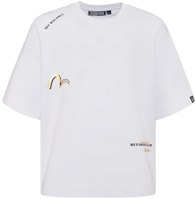 EVISU Seagull Logo Chinese Print Oversized Tee White Unisex 2ESGNM1SW323LF Buy EVISU Seagull Logo Chinese Print Oversized Tee White Unisex 2ESGNM1SW323LF