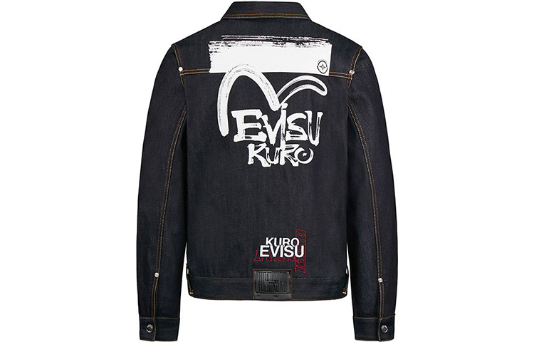 EVISU Seagull Logo Denim Jacket Indigo Blue 2EAGNM0DJ235XX