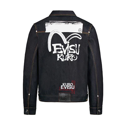 EVISU Seagull Logo Denim Jacket Indigo Blue 2EAGNM0DJ235XX