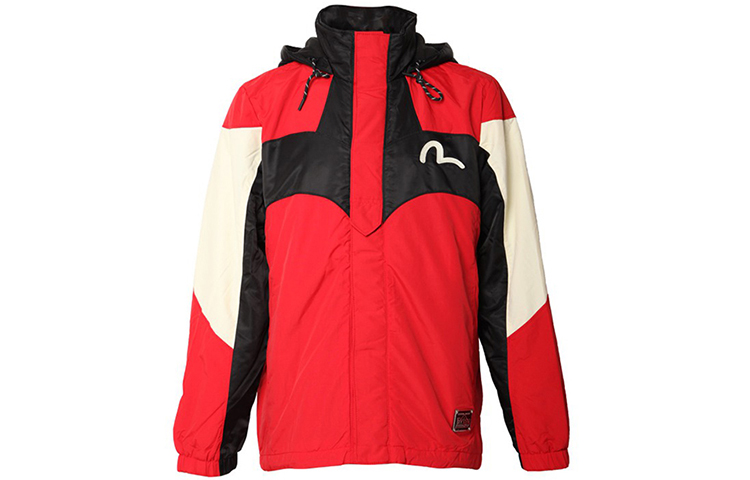 EVISU Seagull Logo Red Hoodie Jacket 1EAHTM9JK709XX