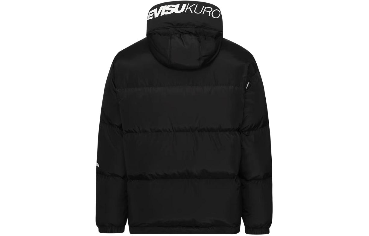 EVISU Seagull Logo Unisex Hooded Down Jacket - Black 2EAGNM2NJ780LFPL 圖 3
