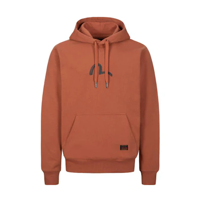 EVISU Seagull Print Orange Hooded Sweatshirt for Men - Logo Pattern Design 0ELBSM0SW1145XXCT