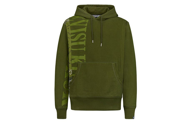 EVISU Seagull Print Patchwork Pullover Hoodie 2EAGNM0SW374LF