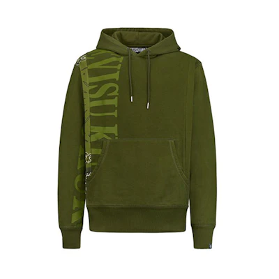 EVISU Seagull Print Patchwork Pullover Hoodie 2EAGNM0SW374LF