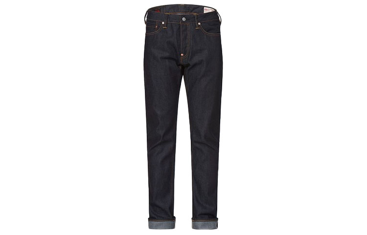 EVISU Slim Fit Blue Jeans with Pink Seagull Design 2EABSM1JE21317CT