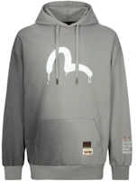 EVISU Slogan Print Pullover Sweatshirt Grey 2EAHTM3SW8044LFCT EVISU Slogan Print Pullover Sweatshirt Grey 2EAHTM3SW8044LFCT