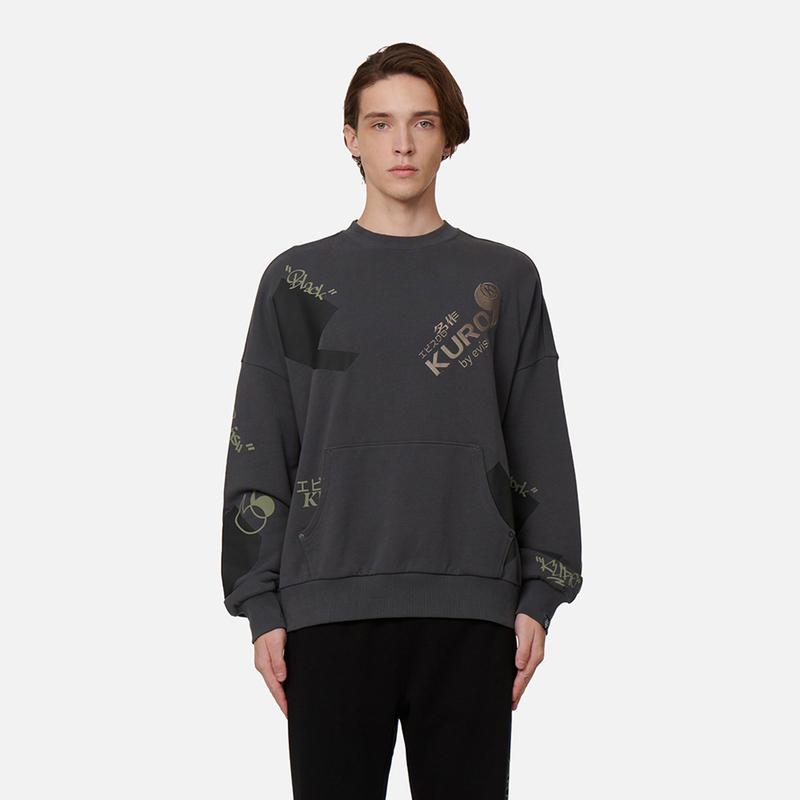 Cheap EVISU 標語印花圓領套頭衫 男女款 2EAGNM2SW454LFCT