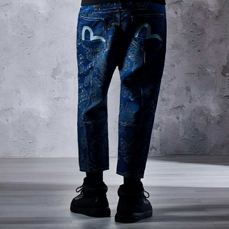 EVISU Special Dragon Jacquard Straight Jeans  Blue 2EAHTM1JE106DCCX 圖 6