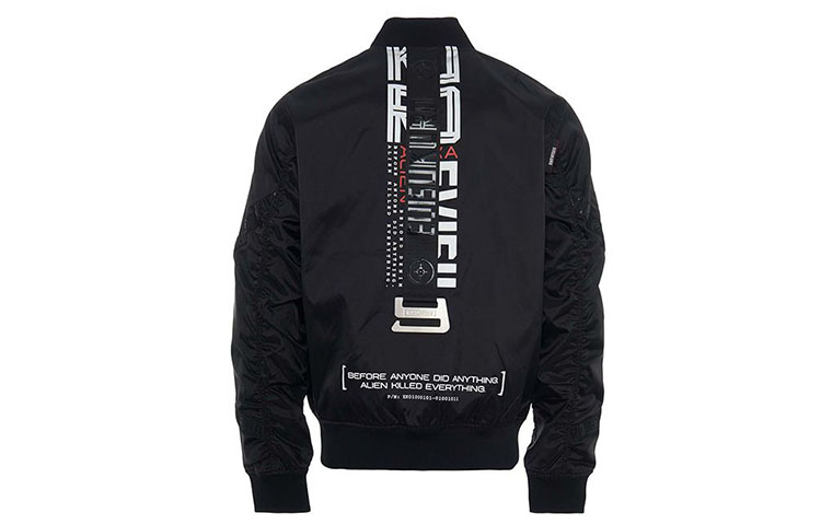 EVISU SS19 Black Seagull Print Long Sleeve Jacket Mens 1ESGNM9JK725XX