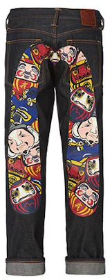 EVISU 男款 SS19 修身达摩佛头大M印花黑色牛仔裤 1ESHTM9JE91717 Order EVISU 男款 SS19 修身达摩佛头大M印花黑色牛仔裤 1ESHTM9JE91717
