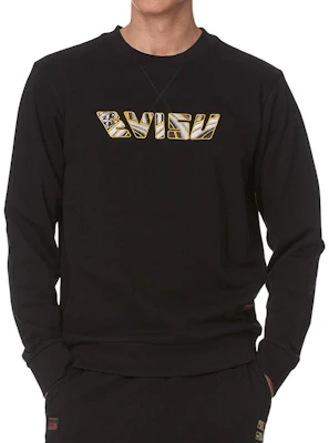 EVISU SS19 標語印花黑色圓領衛衣 1ESHTM9SW374XX Shop EVISU SS19 標語印花黑色圓領衛衣 1ESHTM9SW374XX