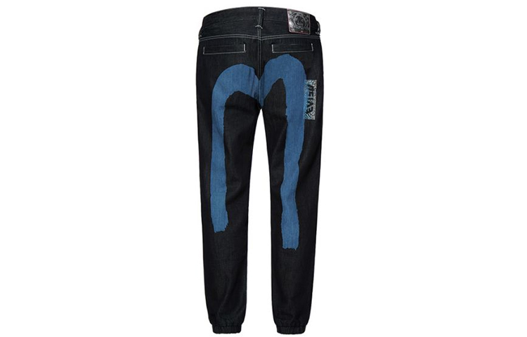 EVISU SS20  Crystal Logo Denim Jogger Pants - Blue 2ESHTM0JO930DN 圖 2