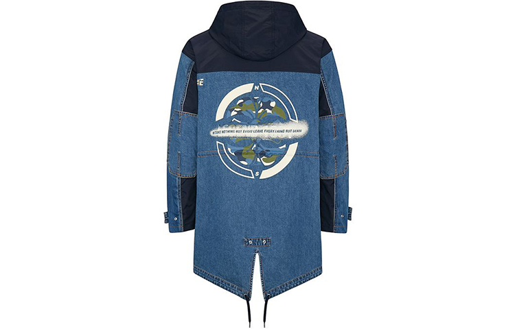 EVISU SS20  Floral & Seagull Print Denim Jacket Blue Denim. 2ESHTM0CT705WV 圖 3