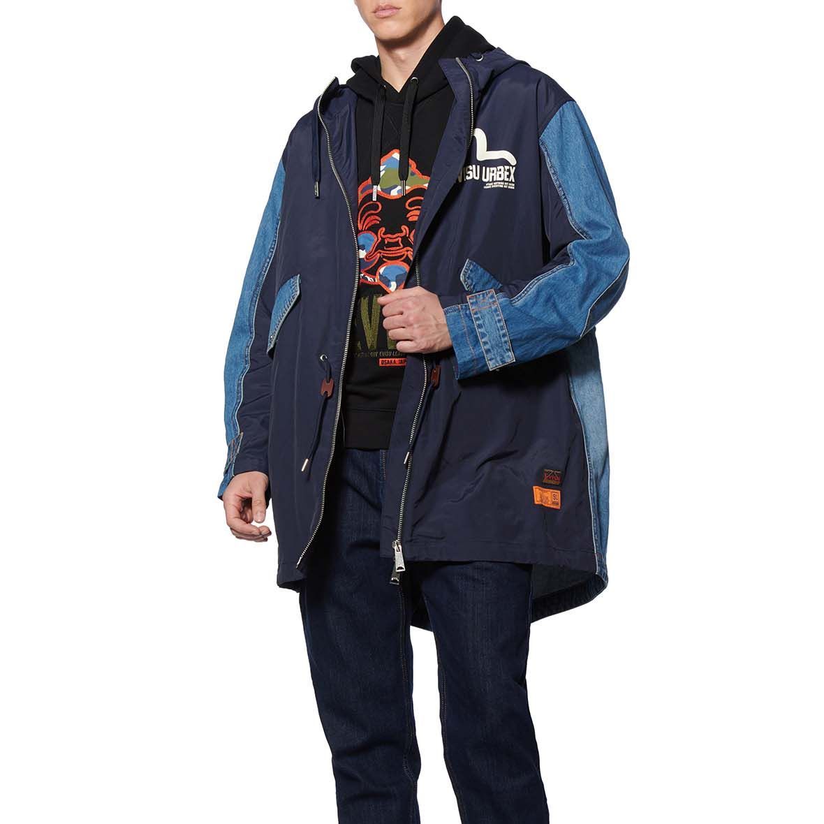 EVISU SS20  Floral & Seagull Print Denim Jacket Blue Denim. 2ESHTM0CT705WV 圖 5