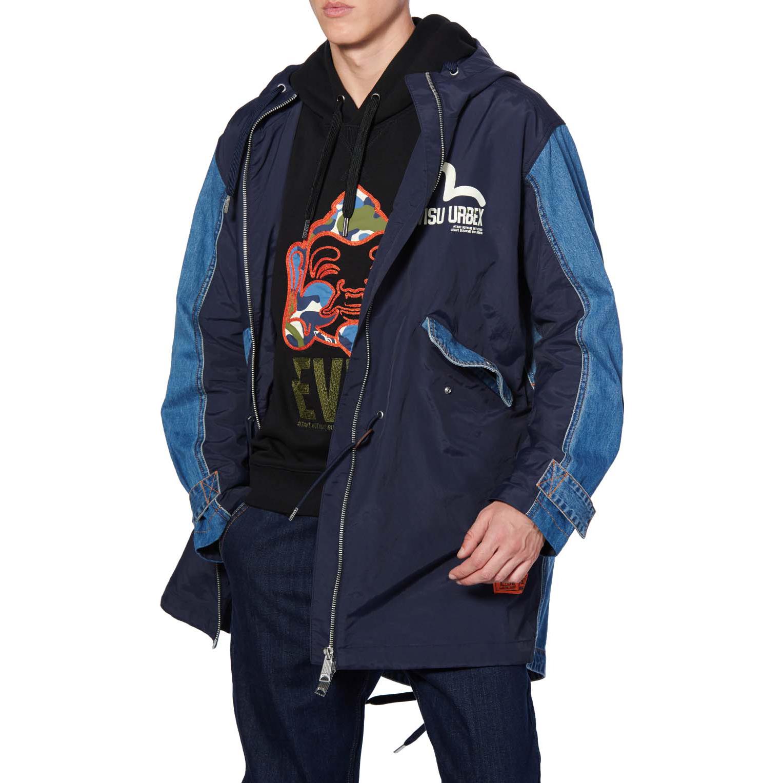 EVISU SS20  Floral & Seagull Print Denim Jacket Blue Denim. 2ESHTM0CT705WV 圖 7