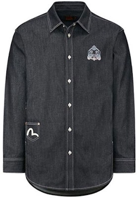 에비수 SS20 그라디언트 크리스탈 로고 데님 셔츠 남성 블랙 2ESHTM0SJ270DN Order 에비수 SS20 그라디언트 크리스탈 로고 데님 셔츠 남성 블랙 2ESHTM0SJ270DN