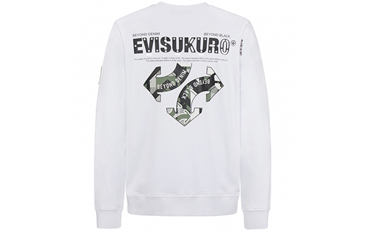 EVISU SS20 Multi-Arrow Print Letter M Long Sleeve Sweatshirt Unisex Gift Idea. 2ESGNM0SW377XX