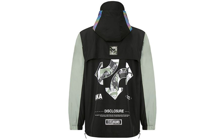 Lookbook EVISU SS20 多色Kurox印花連帽外套 - 黑色/深綠 2ESGNM0JK746LF