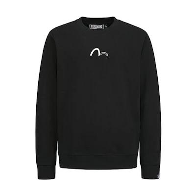 EVISU SS20 Seagull and Logo Print Sweatshirt Black 2ESGNM0SW374XX