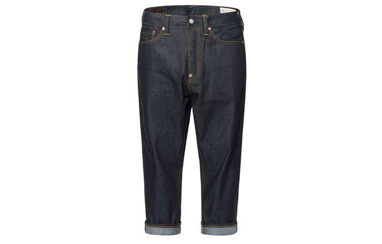 EVISU SS20 Seagull Embroidered Slogan  Jeans in Denim Blue. 2ESHTM0JE12127