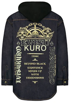 EVISU SS20 Skull Logo Embroidered Denim Jacket Black 2ESGNM0SJ731OS Buy EVISU SS20 Skull Logo Embroidered Denim Jacket Black 2ESGNM0SJ731OS