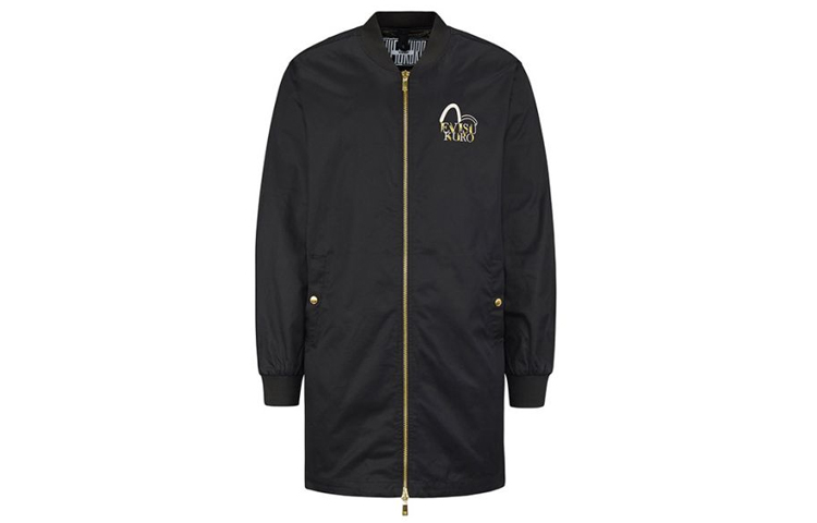 Order EVISU SS20 Skull Printed Slogan Embroidered Jacket Black Fashion 2ESGNM0CT768WN