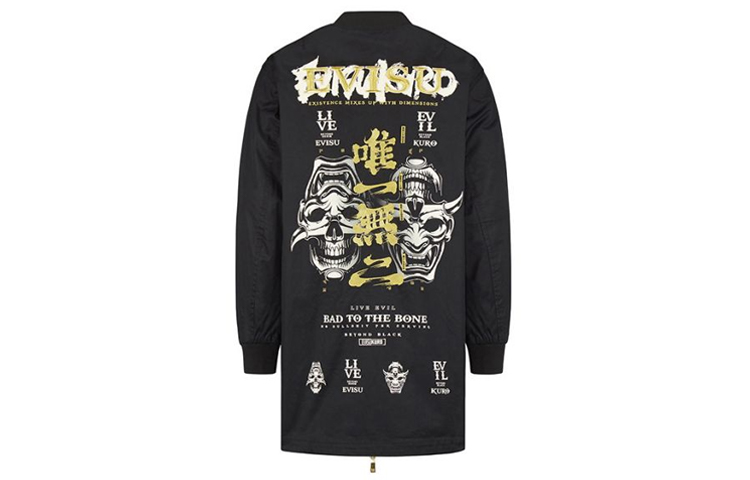 Lookbook EVISU SS20 Skull Printed Slogan Embroidered Jacket Black Fashion 2ESGNM0CT768WN