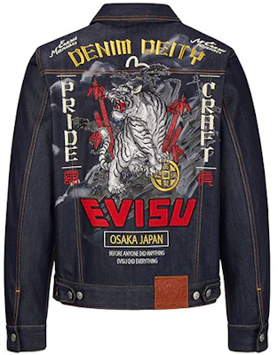 EVISU SS20 老虎與海鷗刺繡牛仔外套 藍色牛仔 2ESHTM0DJ710XX Order EVISU SS20 老虎與海鷗刺繡牛仔外套 藍色牛仔 2ESHTM0DJ710XX