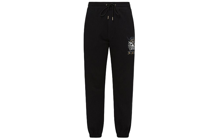 EVISU SS21  Black Printed Jogger Sweatpants 2ESGNM1SP436ST