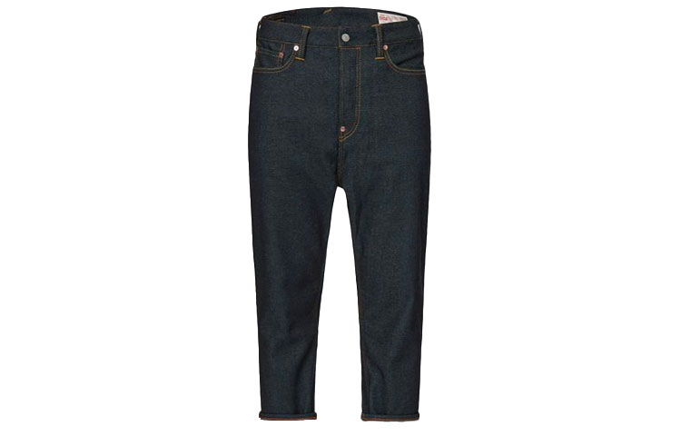 EVISU SS21  Floral Big M Print Cropped Jeans Denim Blue. 2ESHTM1JE90727 圖 3