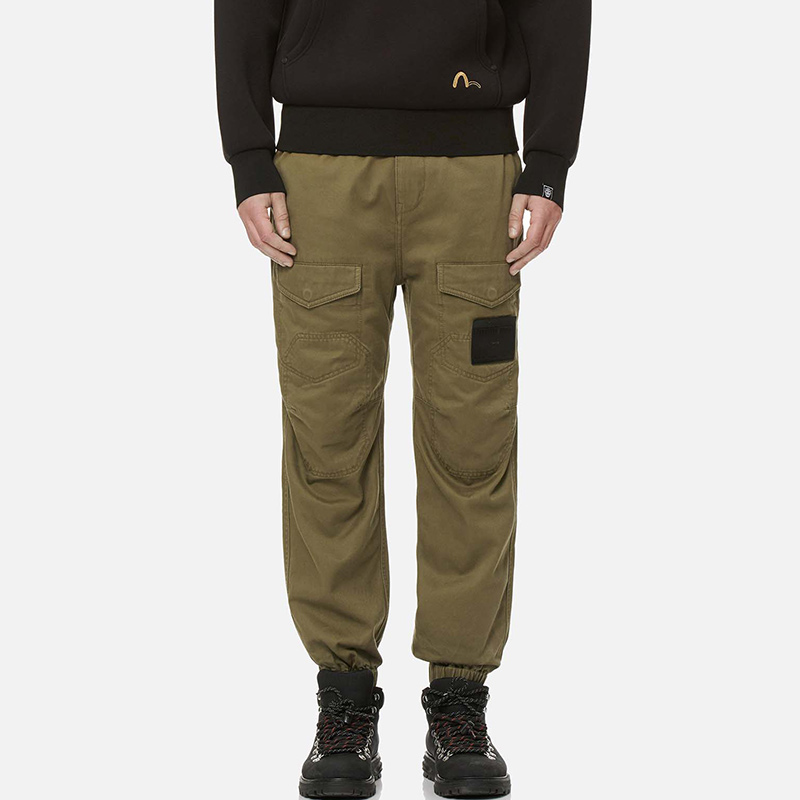 EVISU SS21  Seagull Embroidery Jogger Denim Pants Military Green 2ESGNM1JO153WVOLVX 圖 4