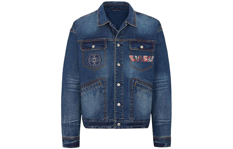 Lookbook EVISU SS21 Jaket Denim Sulam Motif Buddha Biru. 2ESHTM1DJ717LF