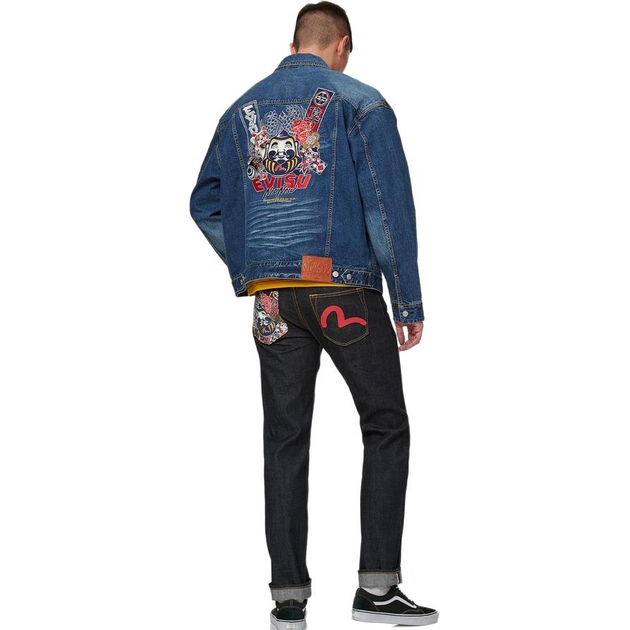 Details for EVISU SS21 Jaket Denim Sulam Motif Buddha Biru. 2ESHTM1DJ717LF