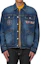Cheap EVISU SS21 Jaket Denim Sulam Motif Buddha Biru. 2ESHTM1DJ717LF