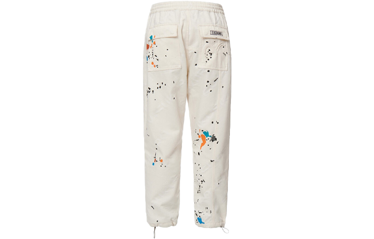 EVISU SS22  Beige Denim Joggers with Solid Color Paint Splatter Design 2ESGNM2JE131FFCP 圖 3