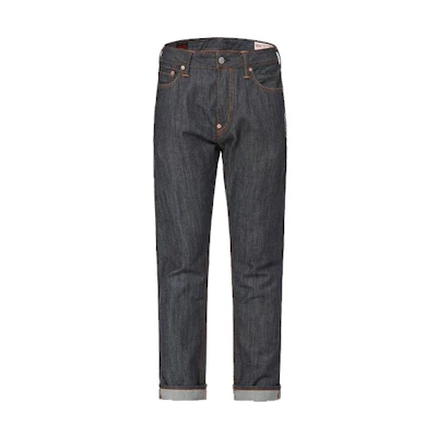EVISU SS22 Big M Print Denim Jeans in Blue. 2ESHTM2JE90117CT