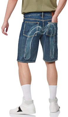 EVISU SS22 ビッグMプリントデニムショーツ ブルーデニム 2ESHTM2DS209XXCT Purchase EVISU SS22 ビッグMプリントデニムショーツ ブルーデニム 2ESHTM2DS209XXCT