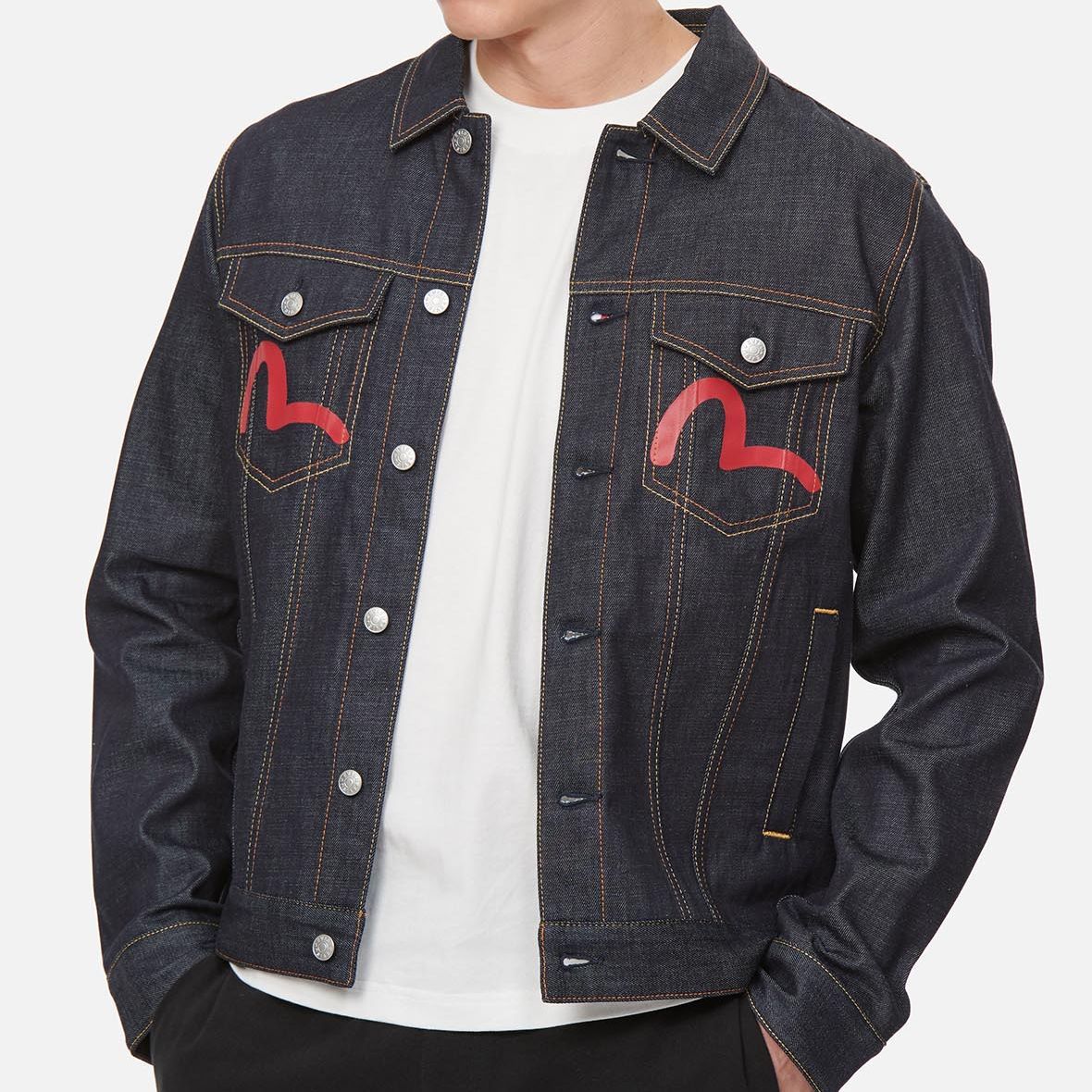 Details for EVISU SS22 佛像印花牛仔外套 - 牛仔藍 2ESEPM2DJ720XXCT