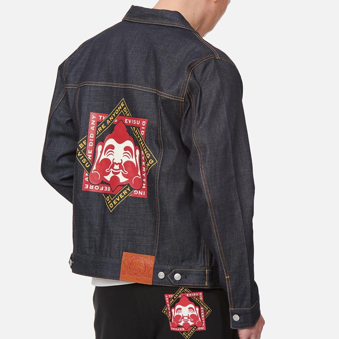 Sizing EVISU SS22 佛像印花牛仔外套 - 牛仔藍 2ESEPM2DJ720XXCT