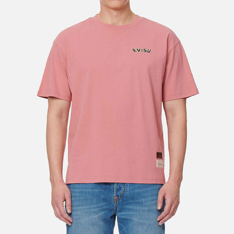 Shop EVISU SS22 Camiseta de Manga Corta con Estampado de Buda 2ESHTM2TS536RXCT