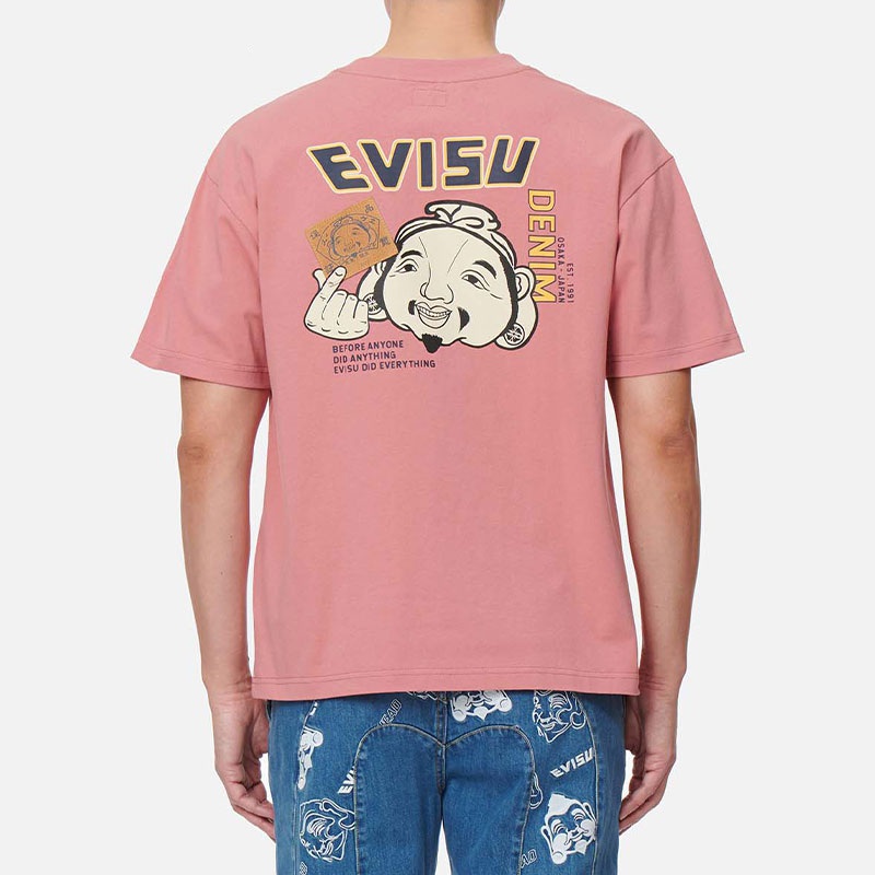 Purchase EVISU SS22 Camiseta de Manga Corta con Estampado de Buda 2ESHTM2TS536RXCT