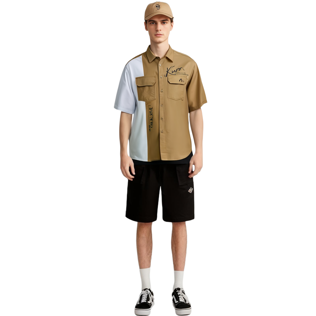 Purchase EVISU SS22 配色短袖襯衫附刺繡及Logo印花設計 2ESGNM2SS291OSCT