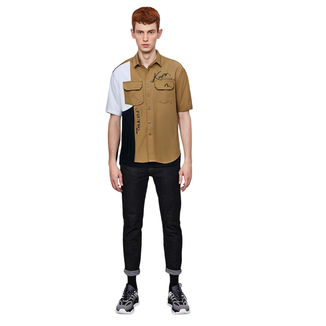 Details for EVISU SS22 配色短袖襯衫附刺繡及Logo印花設計 2ESGNM2SS291OSCT